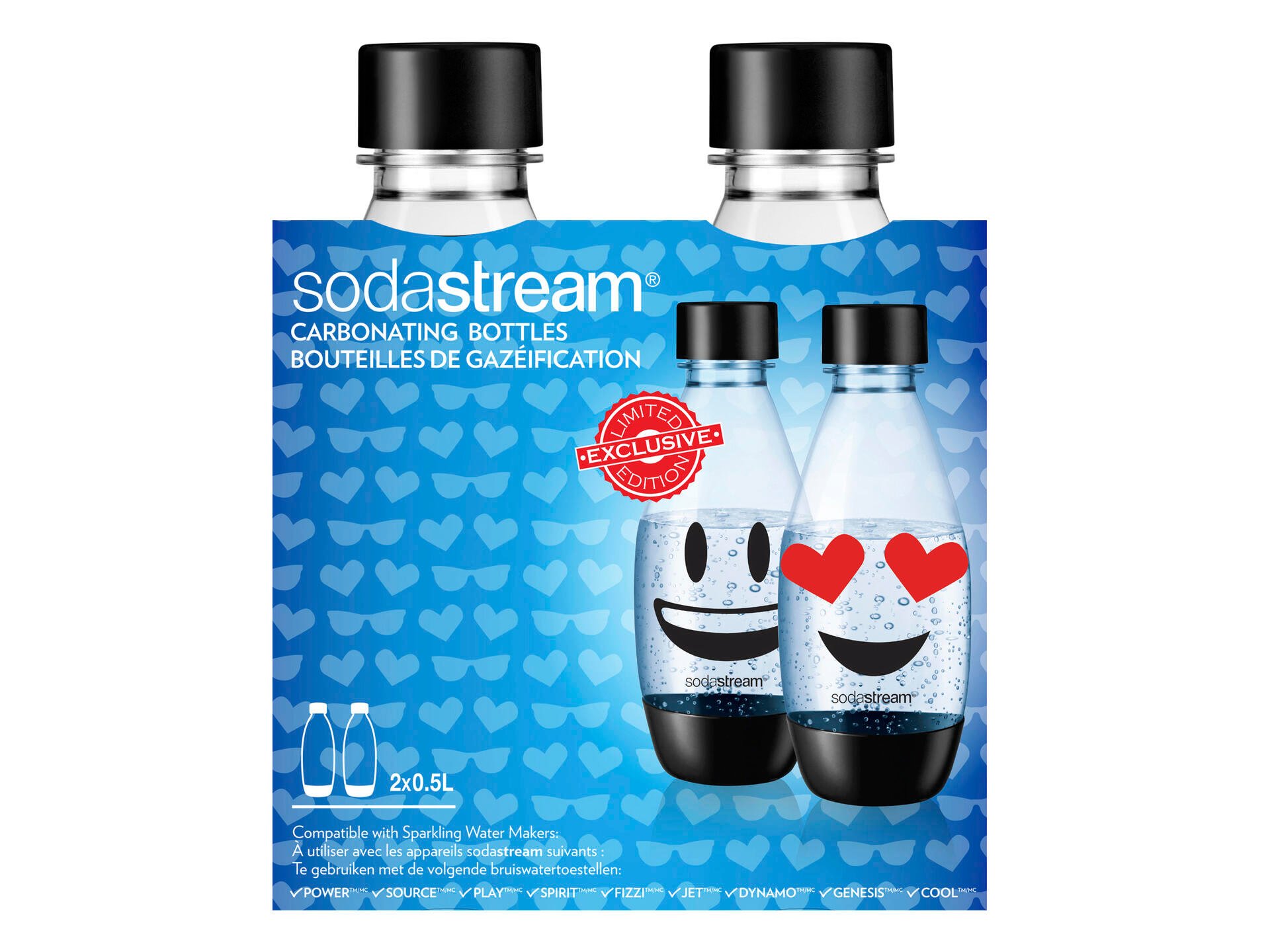 SodaStream Duopack bouteilles Emoji 0,5l pour appareil à eau