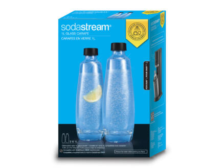 SodaStream Duopack glazen fles 1l 2 stuks