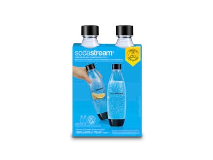 SodaStream Duopack herbruikbare fles 1l voor bruiswatertoestel zwart 2 stuks 