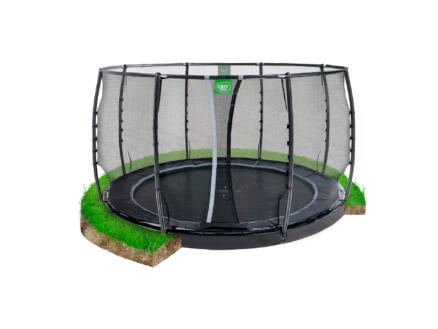 Dynamic trampoline ingegraven 366cm + veiligheidsnet zwart 1