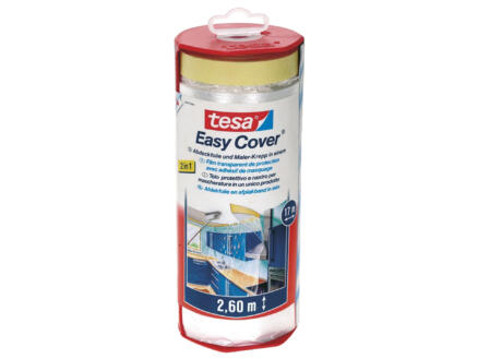 Tesa Easy Cover feuille de couverture distributeur 17x2,6 m + distributeur transparent 1