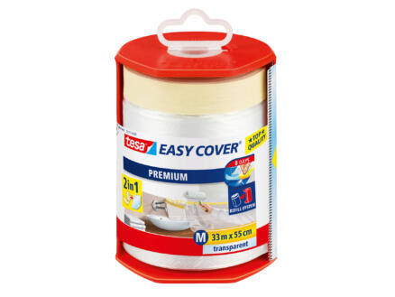 Tesa Easy Cover plastique de protection 33m x 55cm transparent 1