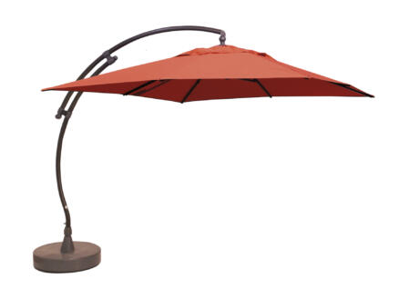 Easysun Easysun parasol déporté 3,2m olefin terracotta + pied 1