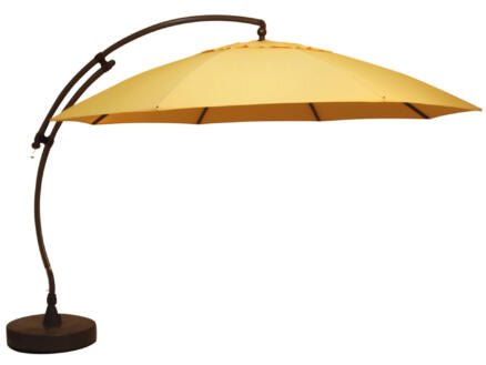 Easysun parasol déporté 3,5m olefin tournesol + pied 1