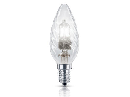 Philips EcoClassic ampoule flamme torsadée halogène E14 28W 1
