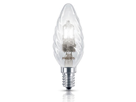 Philips EcoClassic ampoule flamme torsadée halogène E14 42W 1