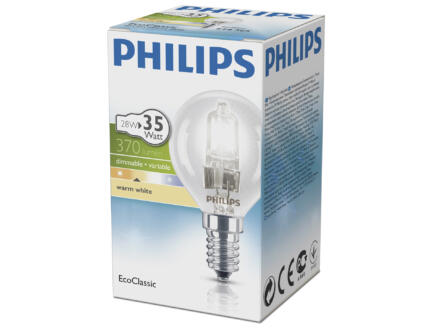 Philips EcoClassic ampoule globe halogène E14 28W 1