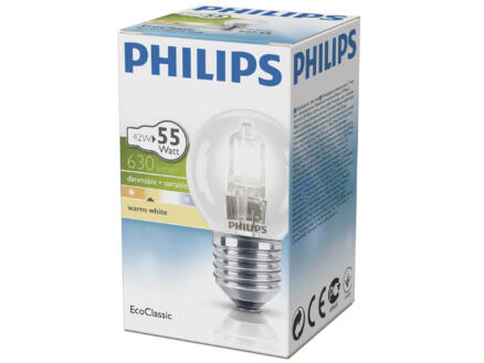 Philips EcoClassic halogeen kogellamp E27 42W 1