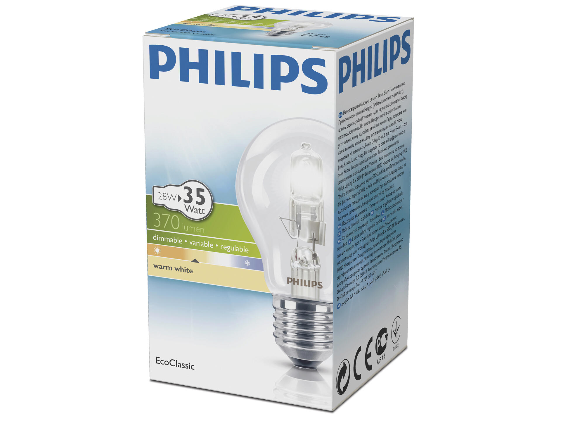 progressief stam landheer Philips EcoClassic halogeen peerlamp E27 28W | Hubo