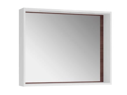 Edge miroir 80x65 cm cadre chêne/ blanc 1