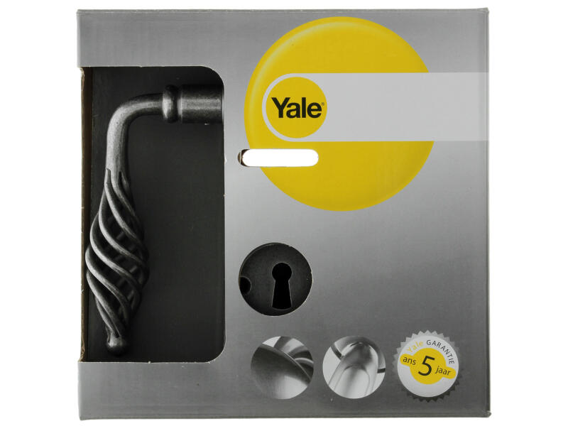 Yale Ellion BB poignée de porte set complet acier gris