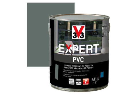 Expert verf PVC zijdeglans 0,5l asgrijs 1