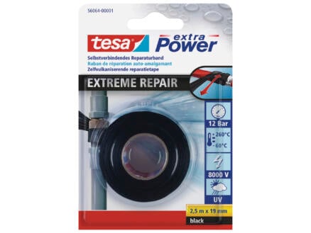 Tesa Extreme Repair reparatietape 2,5m x 19mm zwart 1
