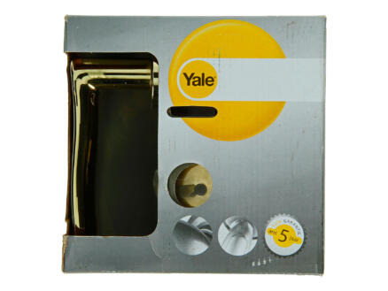 Yale Fabine deurklinkset op rozet 50mm gepolijst messing 1