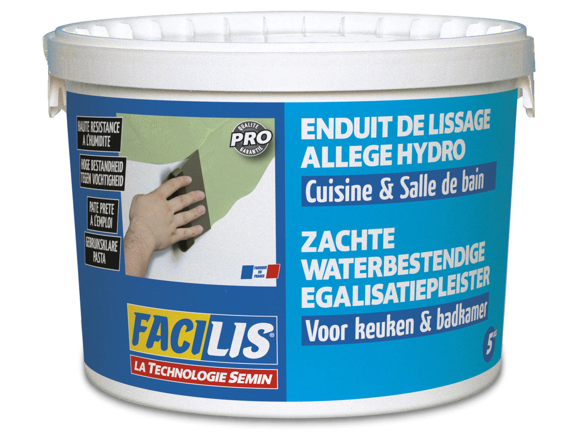 Semin Facilis enduit de lissage pour cuisine et salle de bains hydro