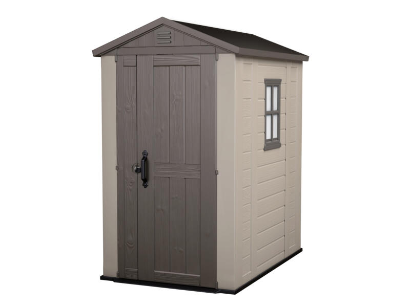 512463 Factor 46 tuinhuis 129,5x189x216,5 cm kunststof beige | Hubo