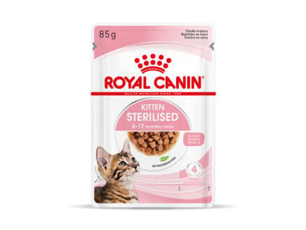 Feline Health Nutrition Kitten Sterilised Gravy kattenvoer 12x85 g 1