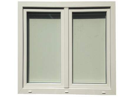 Fenêtre oscillo-battante 2 vantaux 126x138 cm PVC 1