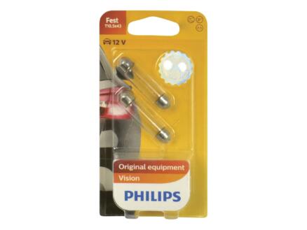 Philips Festoon Vision 12866B2 ampoule C10W 2 pièces