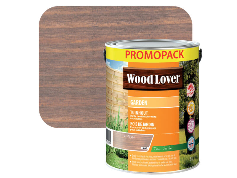 Wood Lover Garden houtbeits 5l taupe #233