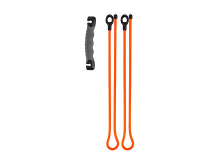 Nite Ize Gear Tie Loopable corde de transport avec poignée 76,2x29,97 mm orange 2 pièces + poignée 1