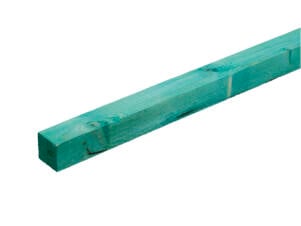 Gedrenkt hout +/- 47x47 mm +/- 2,4m
