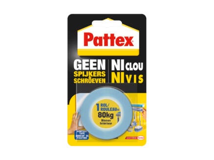 Pattex Geen Spijkers & Schroeven tape 1,5m x 19mm blauw 1