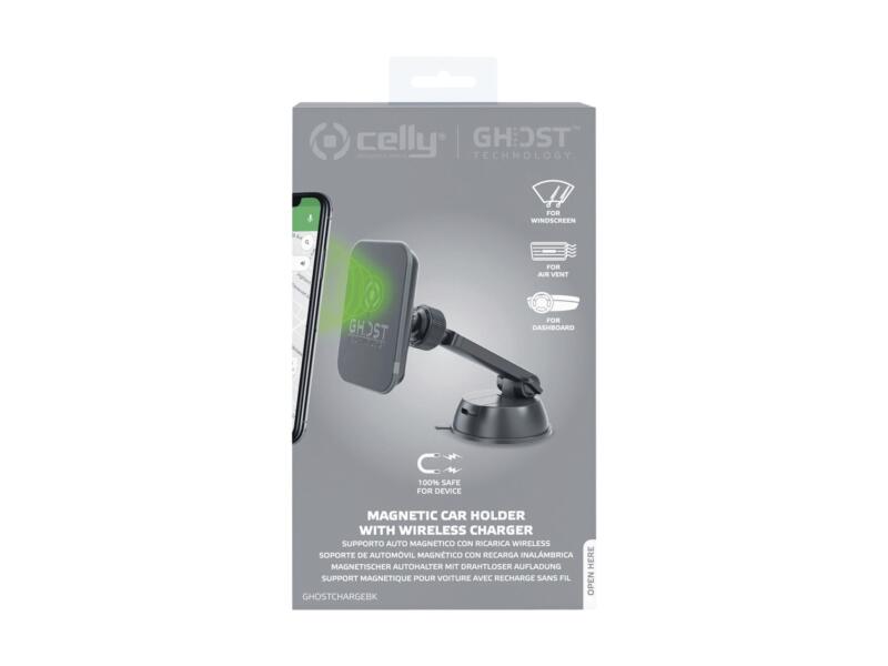 Celly Ghost Charge support téléphone magnétique avec chargeur pour voiture sans fil
