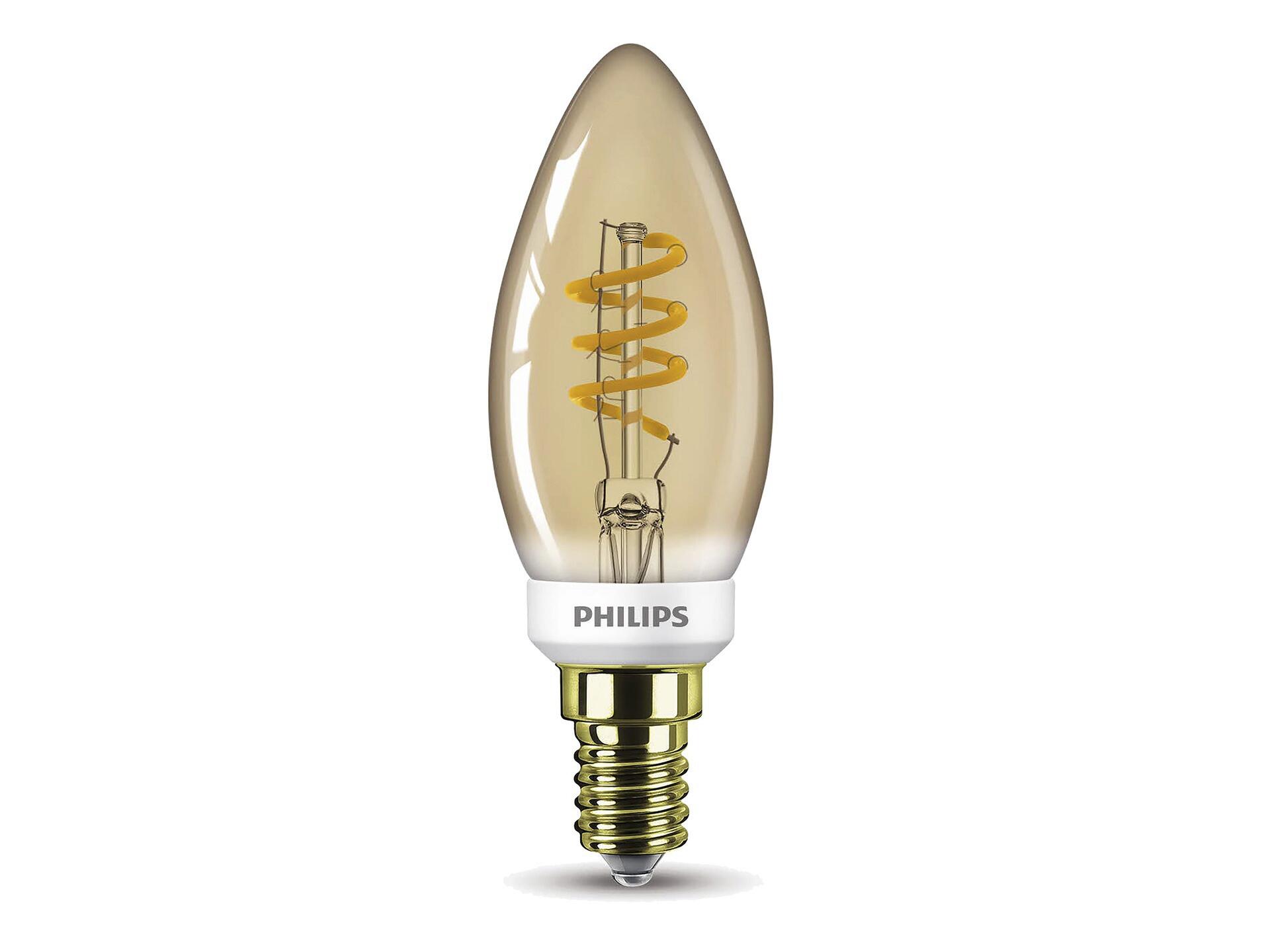 Philips Giant Vintage LED kaarslamp E14 3,5W dimbaar gold | Hubo