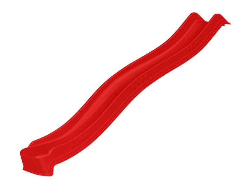 Glijbaan 150cm hoog geschuimd rood + wateraansluiting