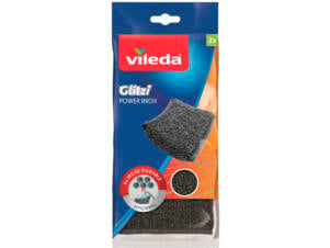 Vileda Glitzi Power Inox éponge métallique 2x11 cm 2 pièces