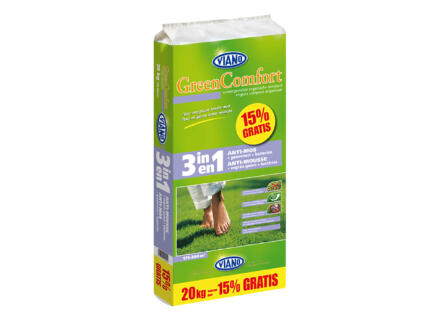Viano GreenComfort 3-en-1 engrais gazon 17kg + 3kg gratuit