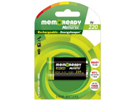 Memorex Herlaadbare batterij 6F22 (9V) 220mAh 1