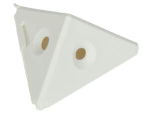 Hoekverbinder driekant wit 4 stuks