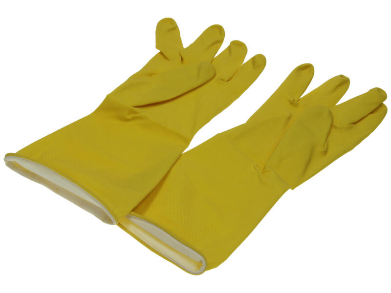 Huishoudhandschoenen XL latex geel