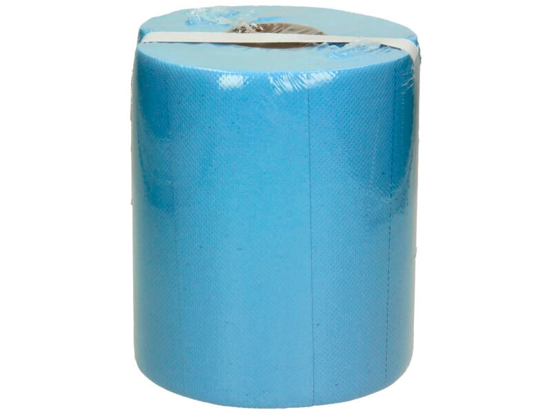 Industriële poetsrol 2-laags 65m x 20cm blauw