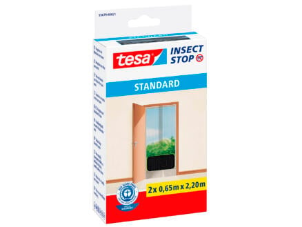 Tesa Insect Stop Standard toile moustiquaire de porte autoagrippante 65x220 cm anthracite 1