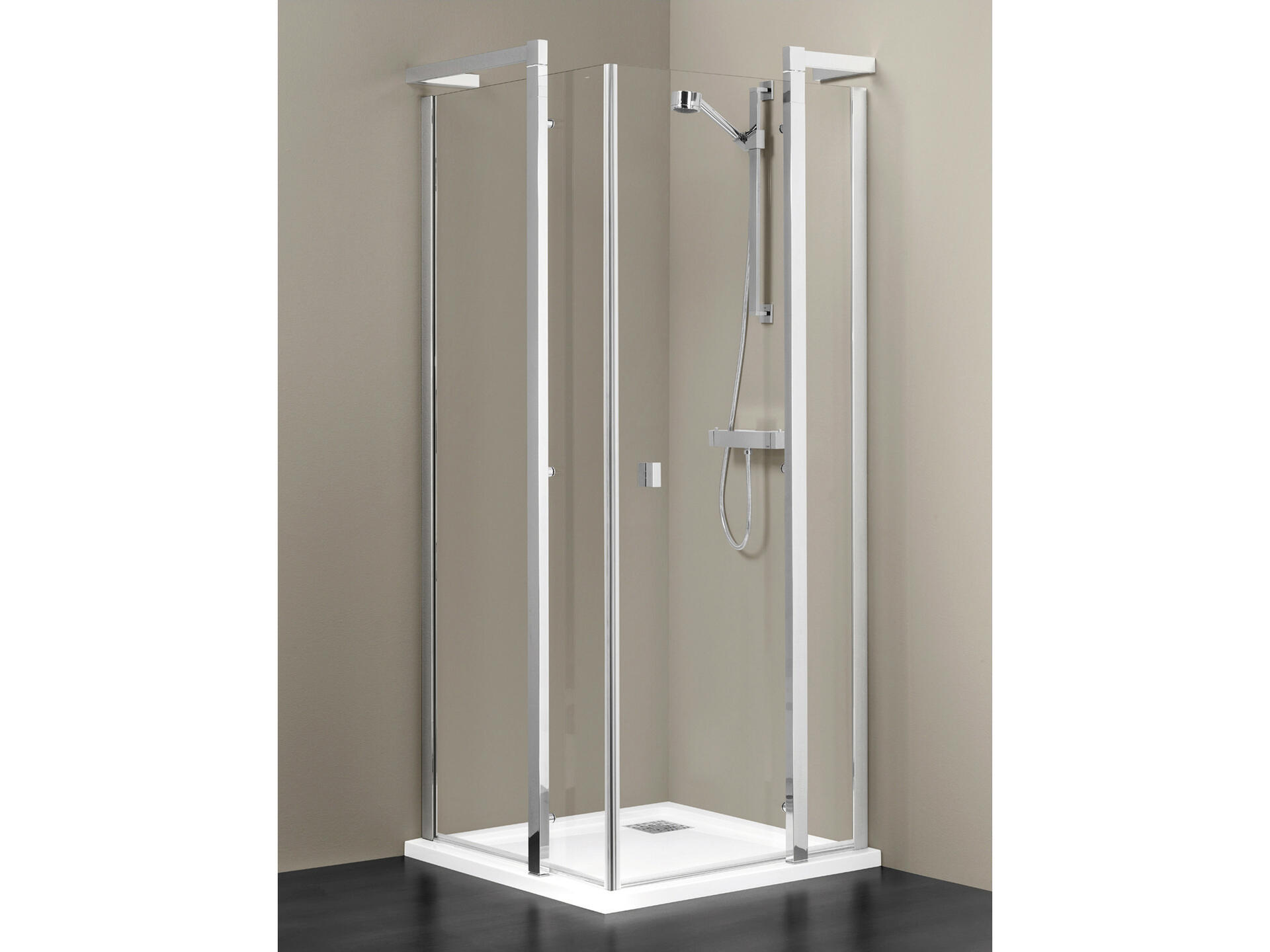 Tiger Items porte de douche pivotante avec paroi 120x90 cm verre