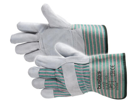 Busters King gants de travail XL cuir gris et vert