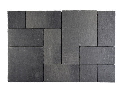 Klinkers en opus romain grand 2,88m² gris-noir 1