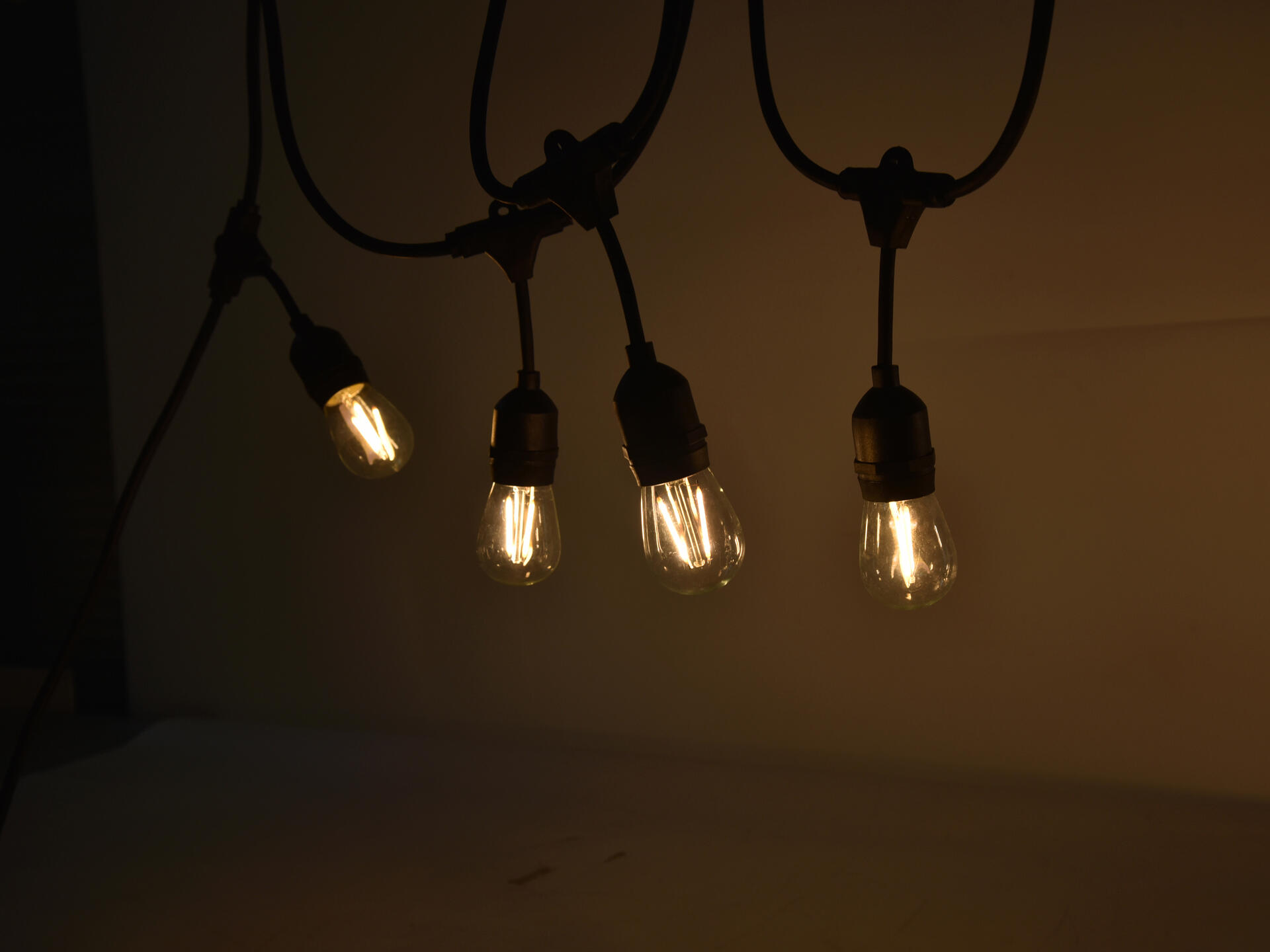 steekpenningen theater teksten LED lichtslinger E27 2W wit 10 lampen | Hubo