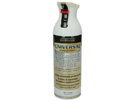 Rust-oleum Laque en spray toutes surfaces universal satiné 0,4l blanc 1