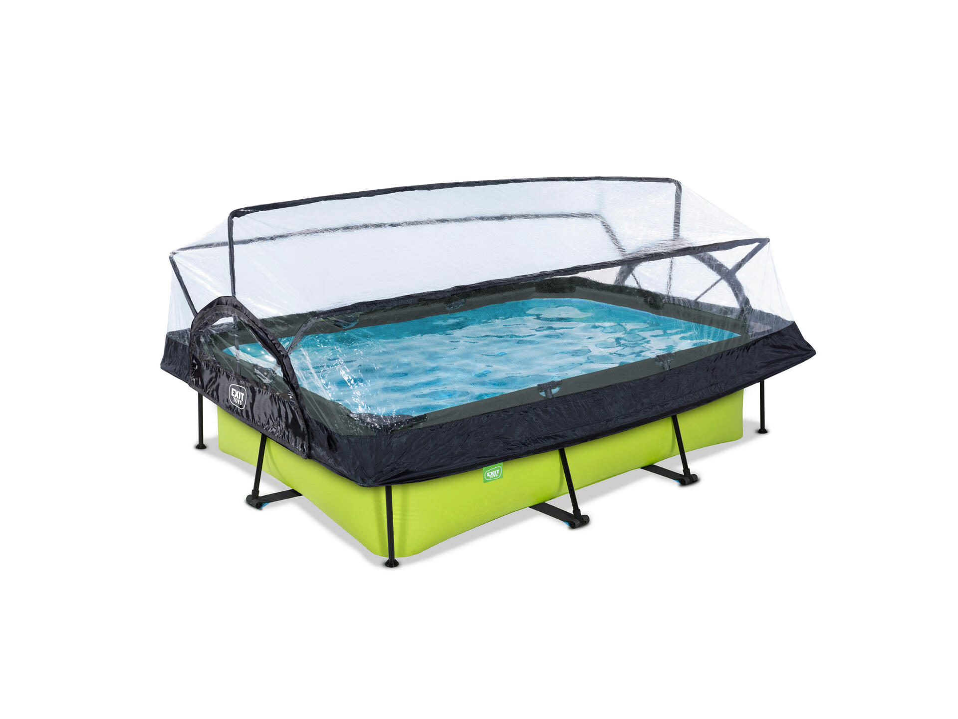 Exit Toys Lime piscine avec dôme 300x200x65 cm + pompe filtrante