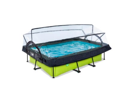 Lime piscine avec dôme 300x200x65 cm + pompe filtrante 1