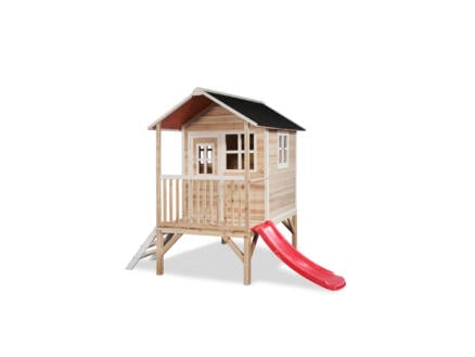 langzaam verliezen Verenigen Exit Toys Loft 300 speelhuisje + glijbaan rood | Hubo