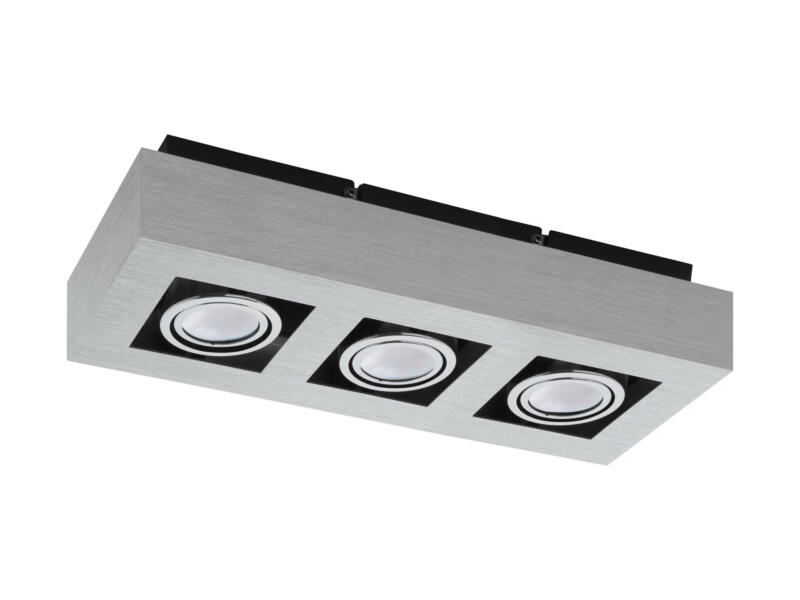 Eglo Loke plafonnier LED GU10 3x5W blanc/noir