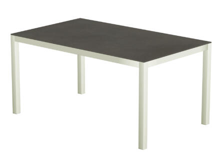 Luxury Cement table de jardin 150x100 cm blanc/anthracite 1