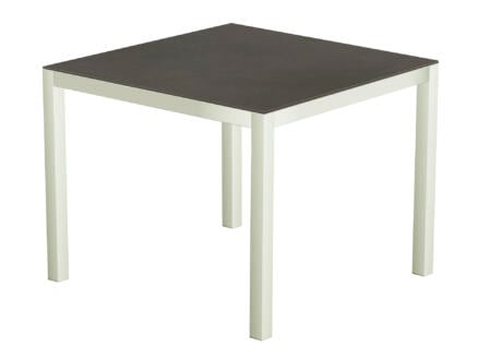 Luxury Cement table de jardin 90x90 cm blanc/anthracite 1