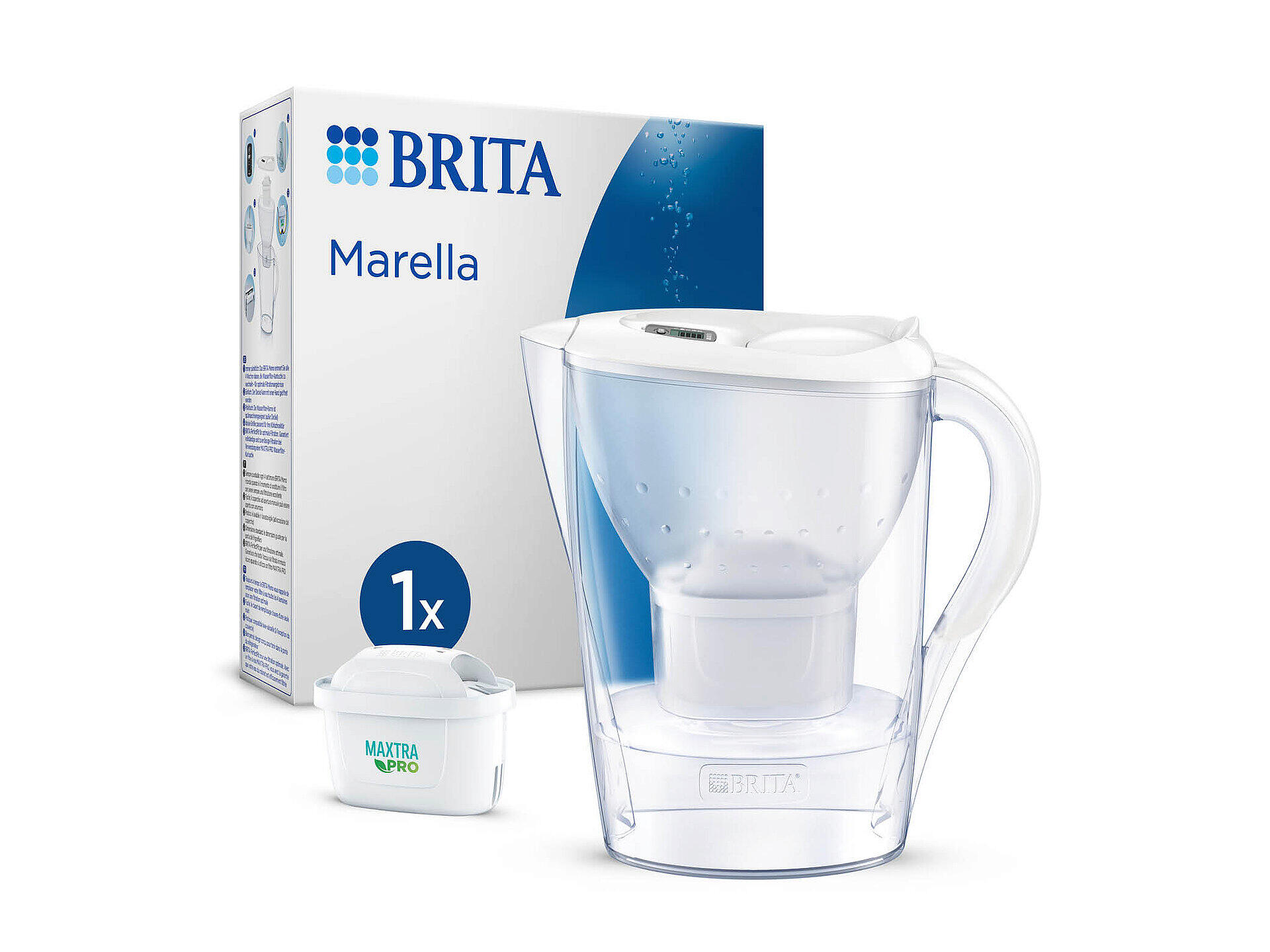 Brita Marella waterfilterkan 2,4l wit + 1 Maxtra Pro All-in-One filterpatroon