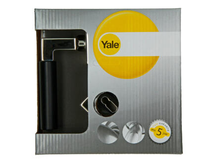 Yale Massimo BB poignée de porte avec rosaces 53mm set complet noir 1